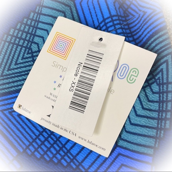 💕New With Tag Blue Lularoe Nicole Fit & Flare Dress💕 - Picture 14 of 16